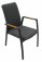 AKS Kansas Diningsessel Aluminium Teakholz dunkelgrau 57x63x88 cm