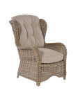 AKS Broadway Loungesessel Polyrattan Kunstoffgeflecht Alu nature pine