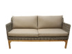 AKS Darwin Diningsofa Polyrattan Kunstoffgeflecht Teakholz sand