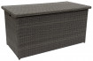 AKS Benedetto Kissenbox Polyrattan Aluminium charcoal grey 167x81x84 cm