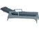 AKS Benedetto Sonnenliege Polyrattan Aluminium ice grey, Kissen stone grey