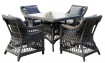 AKS Föhr Bistroset Polyrattan Kunstoffgeflecht charcoal 90x90x75 cm