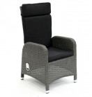 AKS Cleveland Diningsessel Move Positionsstuhl Polyrattan anthrazit
