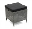 AKS Cleveland Hocker Polyrattan Aluminium anthrazit 45x45x43 cm