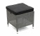 AKS Cleveland Hocker Polyrattan Aluminium anthrazit 45x45x43 cm