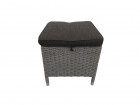 AKS Cleveland Hocker Polyrattan Aluminium anthrazit 45x45x43 cm