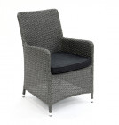 AKS Cleveland Diningsessel Polyrattan Kunstoffgeflecht Aluminium anthrazit