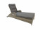 AKS Cleveland Sonnenliege Polyrattan Aluminium grau 182x68x46-94 cm