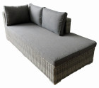 AKS Daytona Loungesofa Polyrattan/Kunstoffgeflecht grau