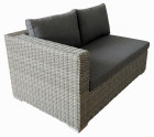 AKS Daytona Loungesofa Polyrattan/Kunstoffgeflecht grau