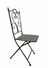 AKS Kentucky Klappstuhl Eisen (Streckmetall) antik anthrazit 40x50x92 cm