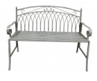AKS Louisiana Sitzbank Eisen (Streckmetall) antik grau 118x45x88 cm