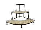 AKS Catania Eckregal Eisen (Streckmetall) braun 60x60x60 cm