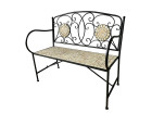 AKS Catania Sitzbank Eisen (Streckmetall) braun 106x41x92 cm