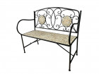 AKS Catania Sitzbank Eisen (Streckmetall) braun 106x41x92 cm