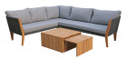 AKS Lakeland Loungegruppe Teakholz natur, Kissen anthrazit