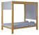 AKS Marina Bay Daybed Teakholz natur, Kissen dunkelgrau 140x200x190 cm