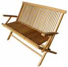 AKS Rover Klappbank Teakholz natur mit Armlehne 120x58x93 cm