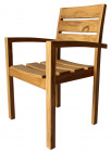AKS Muro Stapelsessel Teakholz natur 60x55x93 cm
