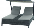 AKS Benedetto Daybed Aluminium, Polyrattan/Kunstoffgeflecht charcoal