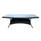AKS Broadway Diningtisch Polyrattan Aluminium sand 220x120x74 cm
