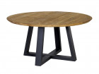 AKS Grant Diningtisch Aluminium charcoal Teak Tischplatte 150x76 cm