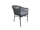 AKS Bellevue Diningsessel Aluminium Rope grau 55x62x76 cm