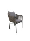 AKS Amarillo Diningsessel Aluminium Polyrattan Kunstoffgeflecht taupe