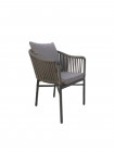 AKS Amarillo Diningsessel Polyrattan Kunstoffgeflecht Aluminium taupe