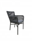 AKS Hamilton Diningsessel Aluminium Rope grau 60x57x83 cm