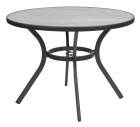 AKS Frontera Bistrotisch Polyrattan Glasplatte anthrazit 105x73,5 cm