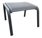 AKS Maine Hocker Aluminium anthrazit Textilene dunkelgrau 52x57x41,5 cm
