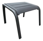 AKS Maine Hocker gepolstert Aluminium anthrazit Textilene dunkelgrau 52x57x41,5 cm