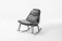 AKS Ginosa Schaukelstuhl 94x108x94 cm Rope und Kissen charcoal