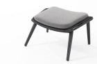 AKS Ginosa Ottomane 78x66x42,5 cm Rope und Kissen charchoal