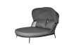 AKS Cremona Daybed 185x160x76 cm Rope charcoal Kissen grau