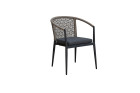 AKS Clayton Diningsessel Aluminium grau, Rope beige 57x60x78 cm