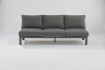 AKS Pearl Loungesofa Aluminium charcoal, Kissen Olefin charcoal 198x75x27 cm