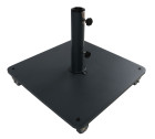 AKS Schirmständer Stahl 30 kg eckig Klicksystem, rollbar charcoal