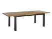AKS Jobson Ausziehtisch Edelstahl charcoal Teak Tischplatte 180-240x100x76 cm