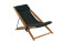 AKS Beachchair, Teakgestell natur, Polster schwarz 76x107x74 cm