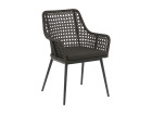 AKS Glenville Diningsessel Rope anthrazit Aluminiumbeine anthrazit inkl. Kissen 58x68x89 cm