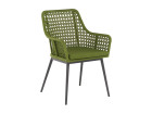 AKS Glenville Diningsessel Rope grün Aluminiumbeine anthrazit inkl. Kissen 58x68x89 cm
