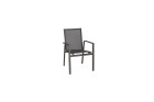 AKS Stafford Diningsessel 57x64x88 cm Aluminium und Textilene anthrazit, Alu Armlehnen