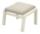 AKS Ragusa Hocker 62x50x37,5 cm Aluminium creme mit Kissen