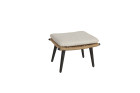 AKS Arco Loungehocker Aluminium Geflecht natur Kissen beige 111x92x83 cm