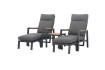 AKS Trinidad Loungeset 5-teilig, Aluminium charcoal, Textilen und Kissen grau