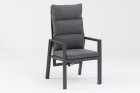 AKS Lusia Move Diningsessel 60,5x59x110 cm Aluminium charcoal Kissen dunkelgrau