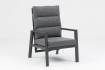 AKS Lusia Loungesessel 72x74,5x103 cm Aluminium charcoal Kissen dunkelgrau