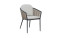 AKS Bolton Loungesessel 60x63,5x75 cm Aluminium hellgrau Geflecht grau Kissen beige
